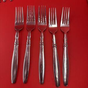 5 Reed & Barton Heritage Mint REGENT Dinner Forks 18/10  Stainless 7 5/8"